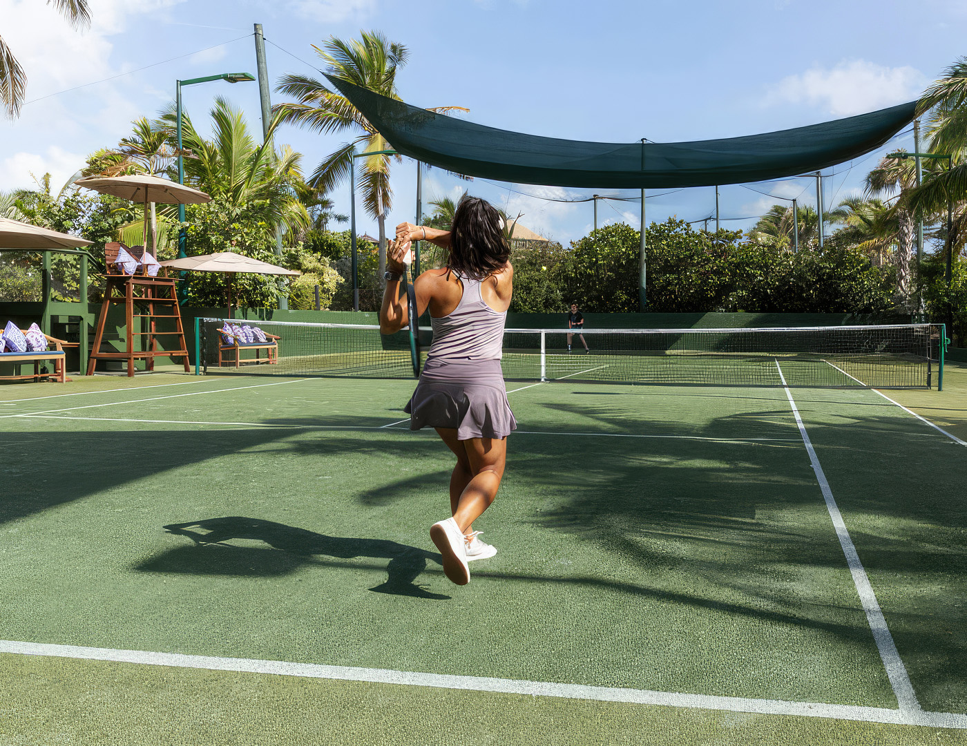 Necker Island tennis court