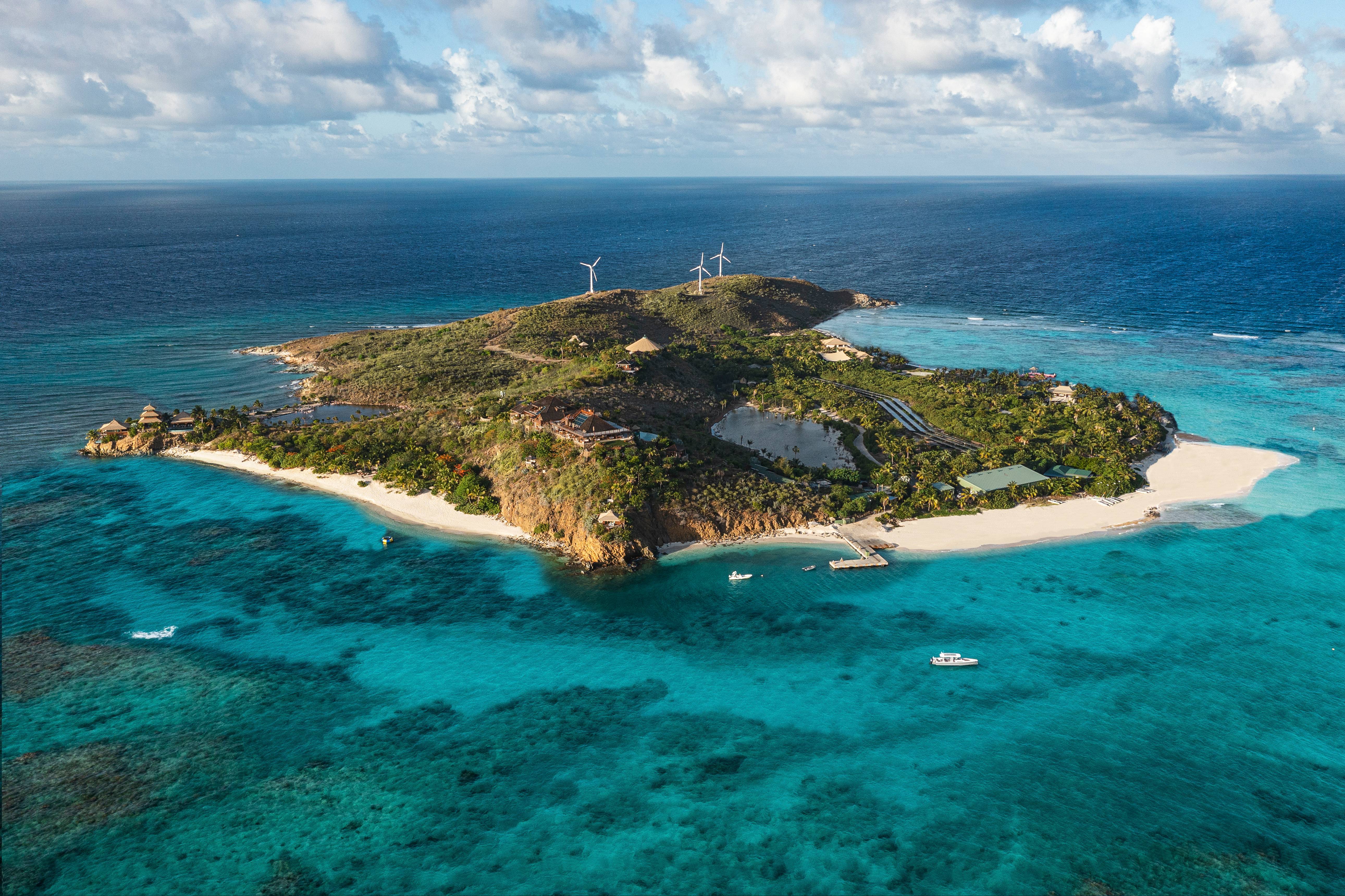 Necker Island tropical paradise view